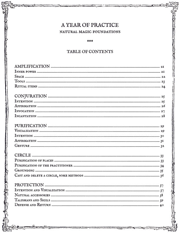 A YEAR OF PRACTICE: Natural magic foundations