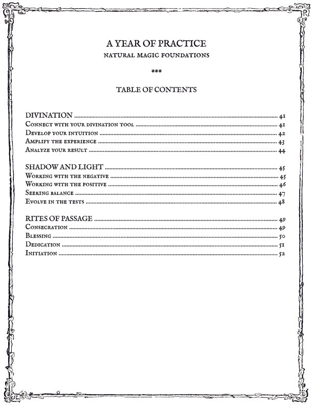 A YEAR OF PRACTICE: Natural magic foundations