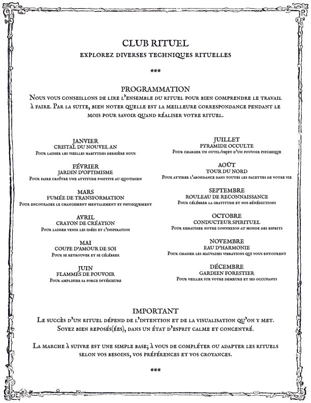 CLUB RITUEL: Explorez diverses techniques rituelles