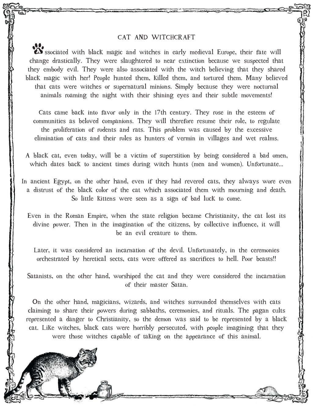 The CAT TALES GRIMOIRE: Cat and Witchcraft