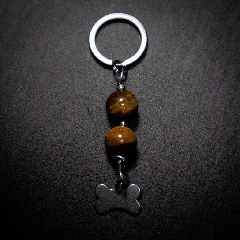 TIGER EYE (Bone) Dog Amulet