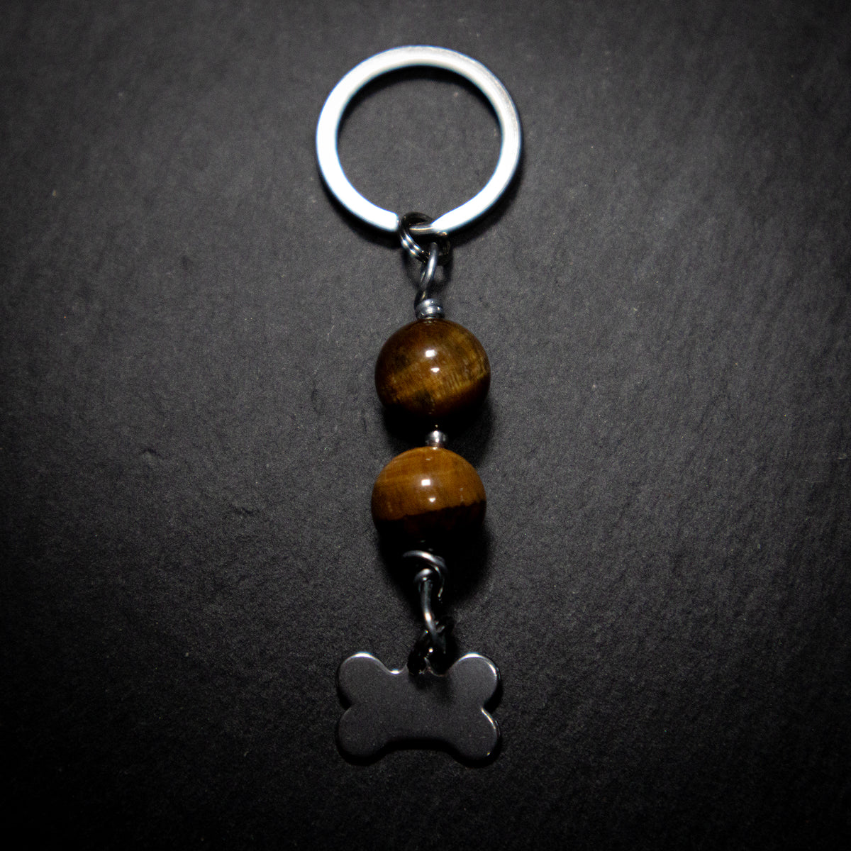 TIGER EYE (Bone) Dog Amulet