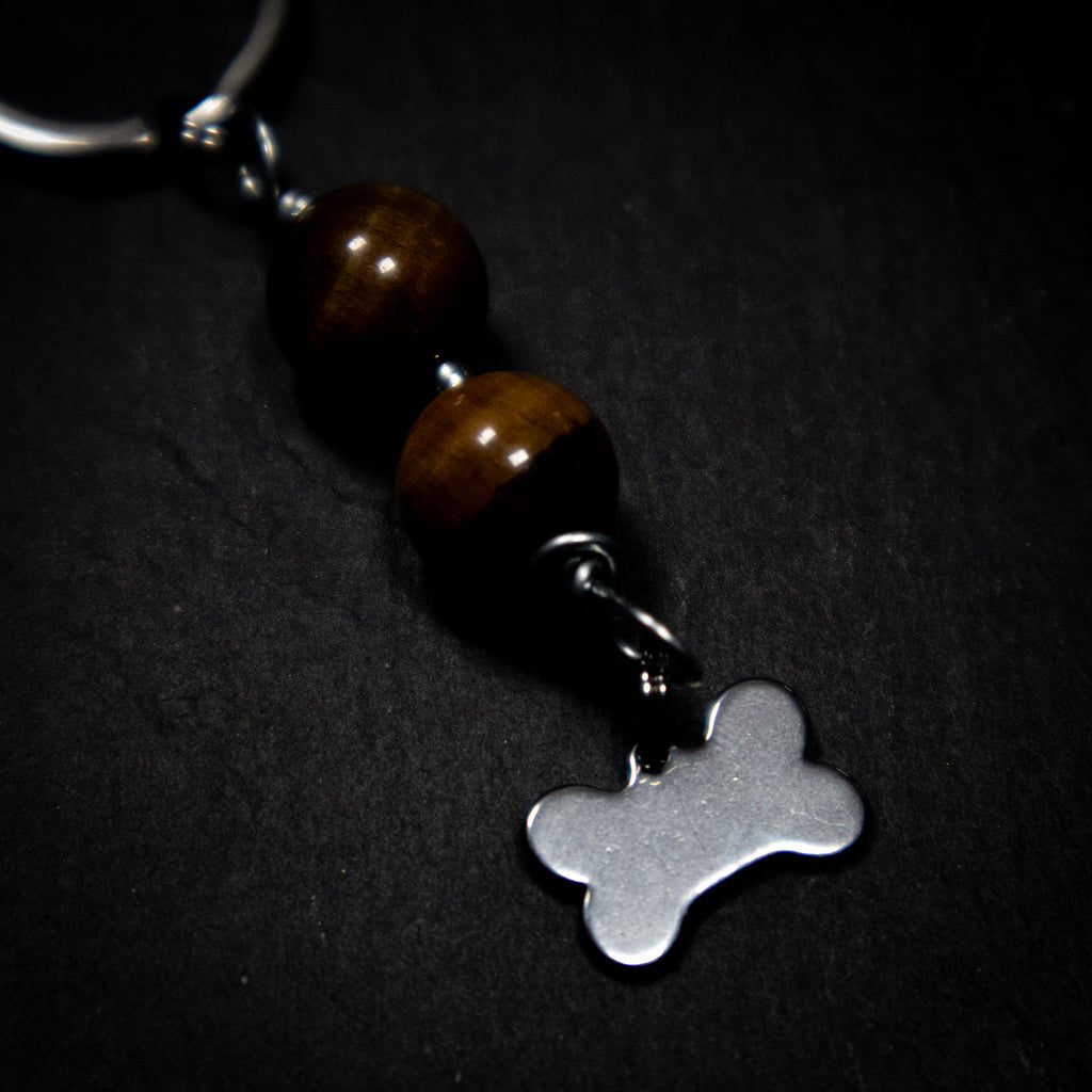 TIGER EYE (Bone) Dog Amulet
