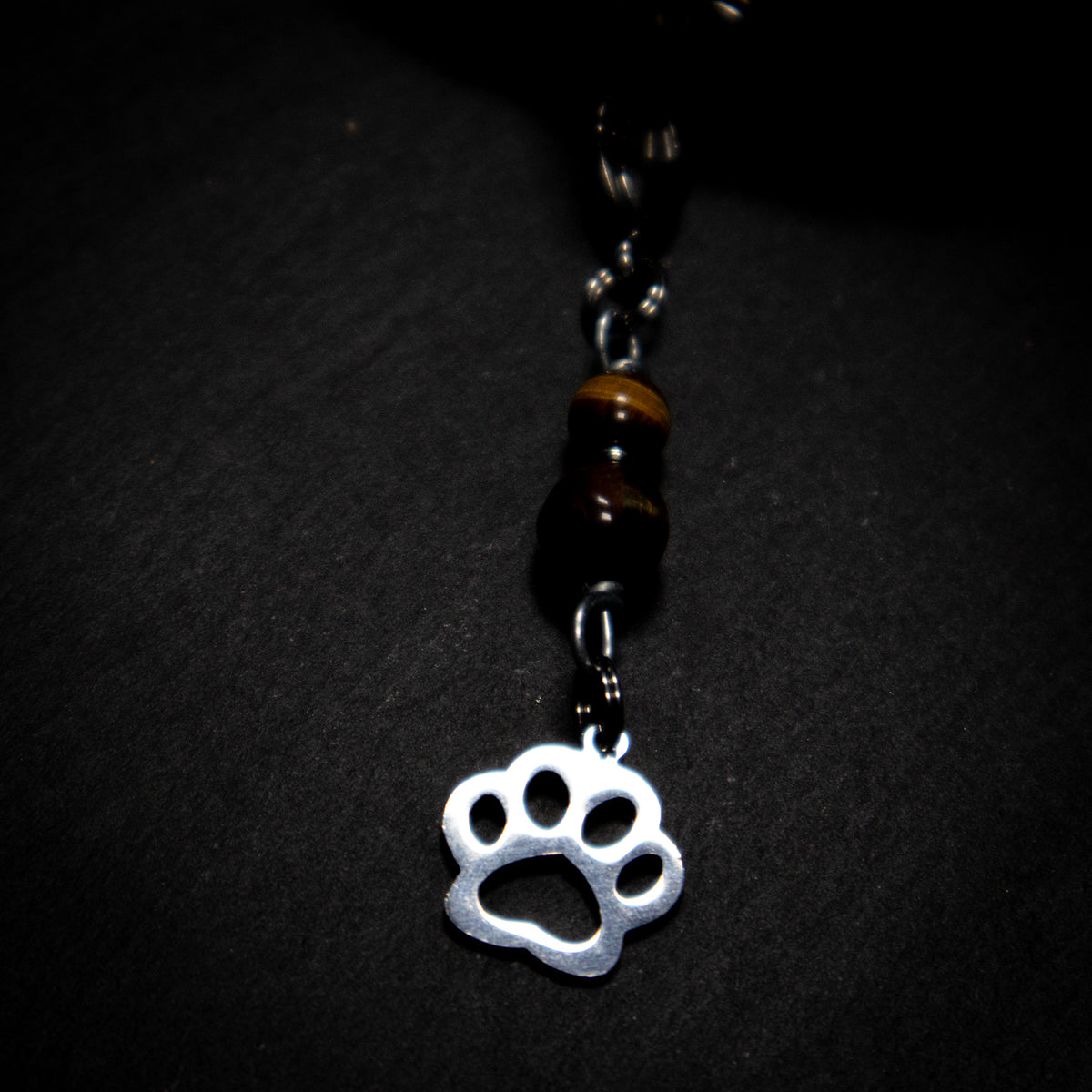 Amulette pour chat OEIL DE TIGRE (Patte)