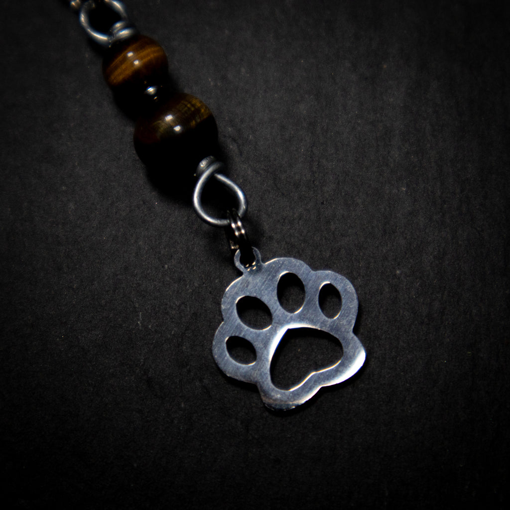 Amulette pour chat OEIL DE TIGRE (Patte)