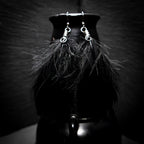 Boucles PLUMES NOIRES SPIRALÉES