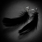Boucles PLUMES NOIRES SPIRALÉES