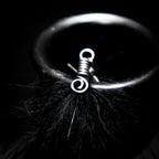 Boucles PLUMES NOIRES SPIRALÉES