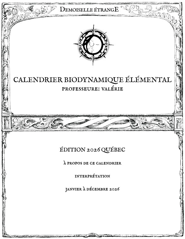 CALENDRIER BIODYNAMIQUE ÉLÉMENTAL : Édition 2026 - Québec