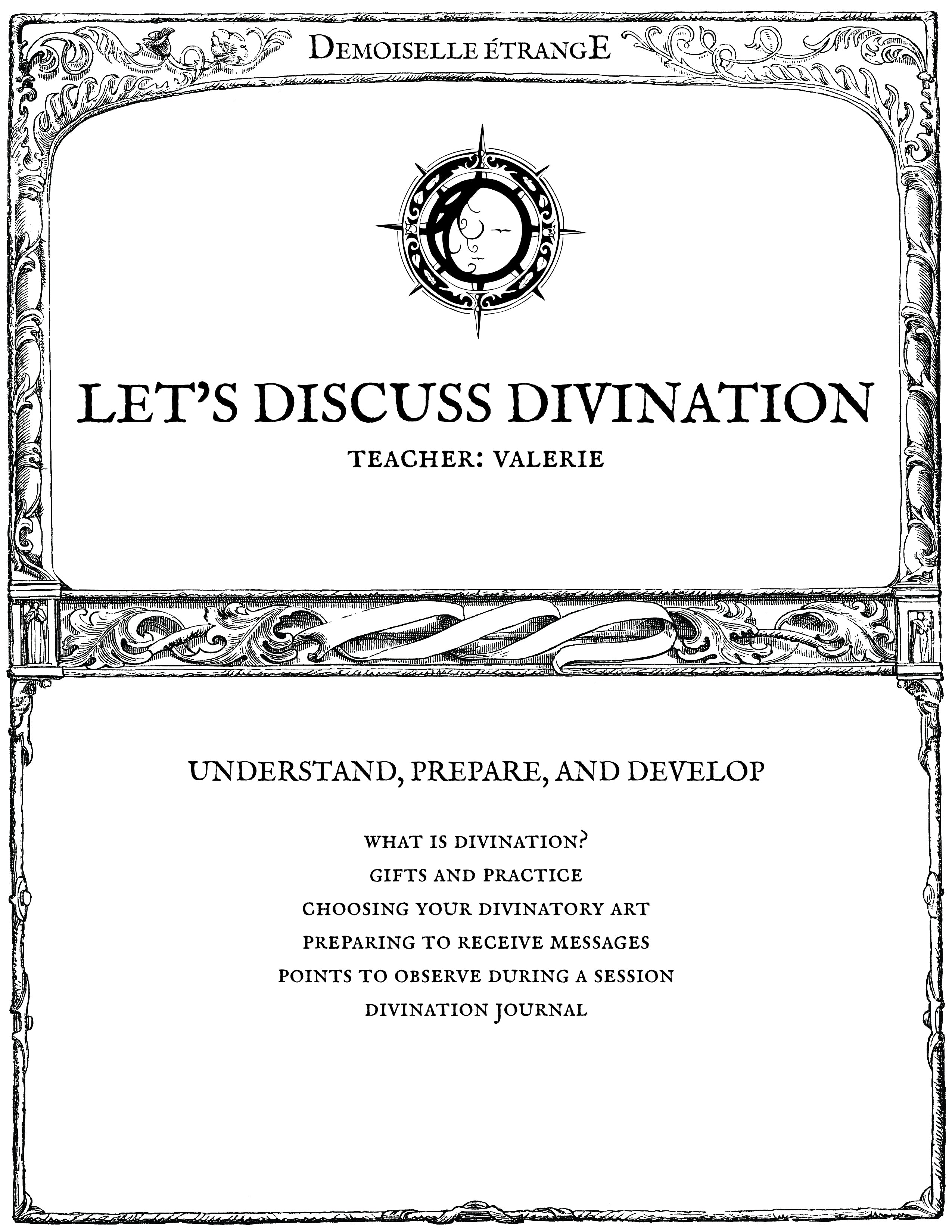DISCUTONS DIVINATION: Comprendre, préparer et développer