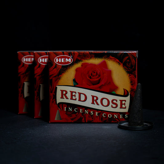 RED ROSE (HEM) Incense cones