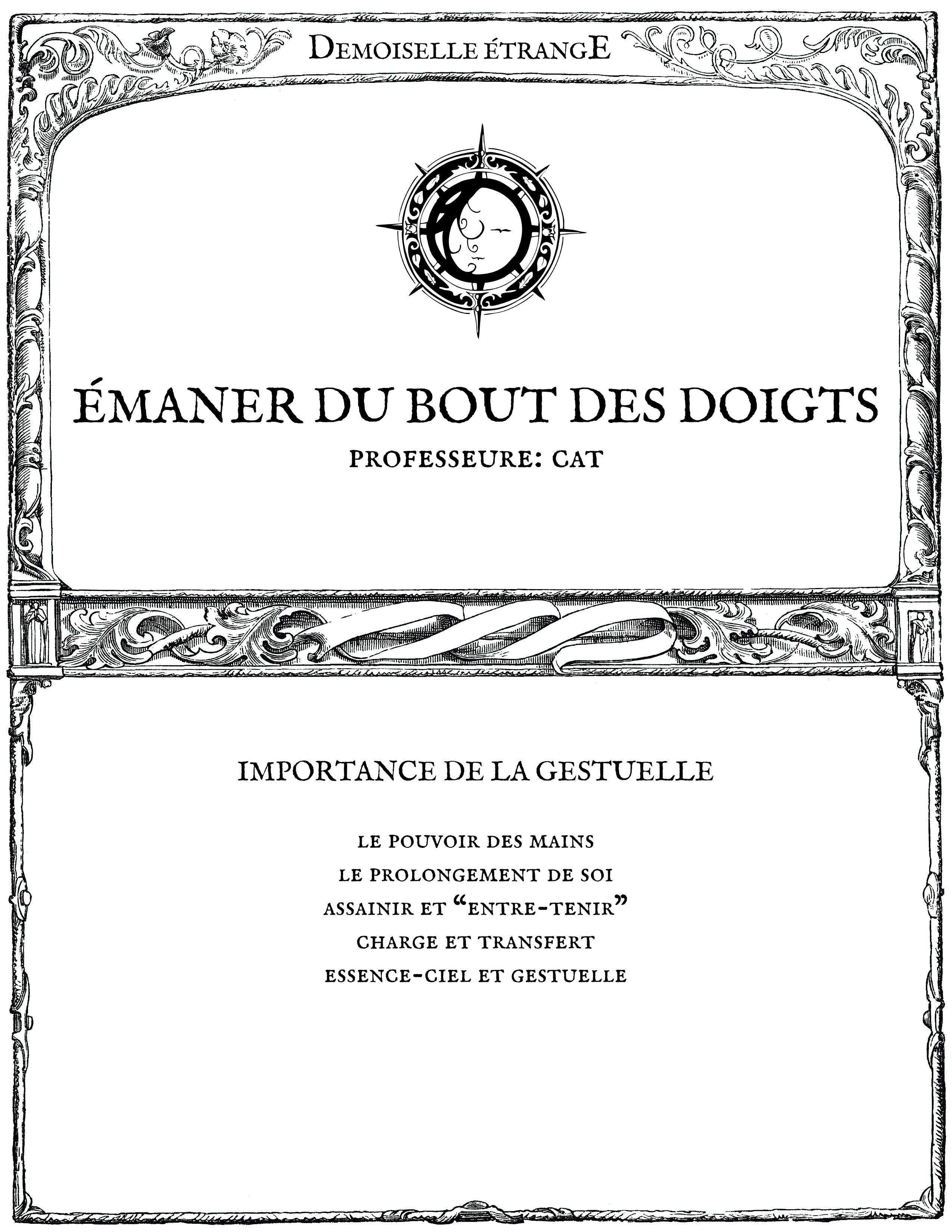 ÉMANER DU BOUT DES DOIGTS: Importance de la gestuelle