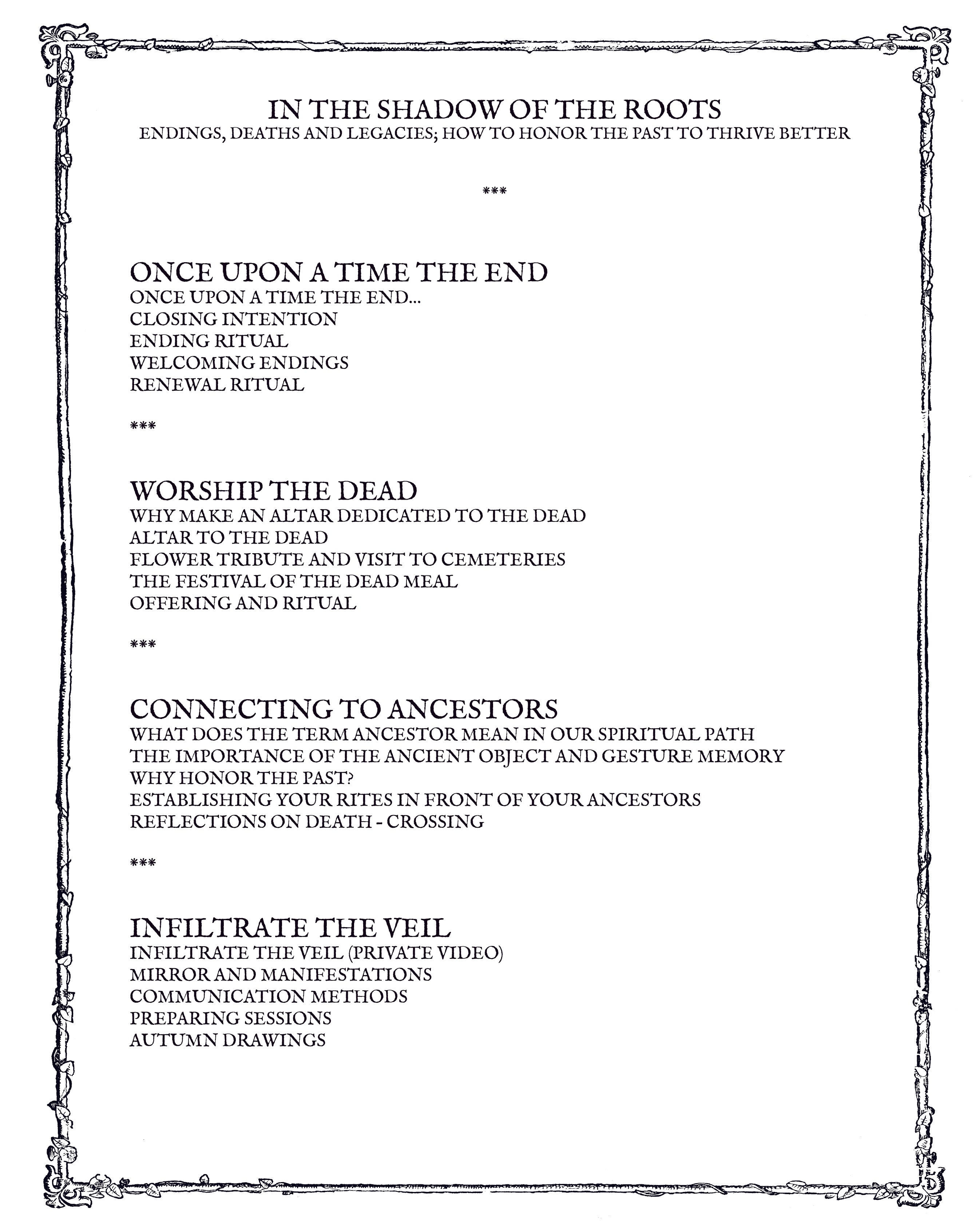 À L'OMBRE DES RACINES: Fins, morts et héritages; comment honorer le passé pour mieux s'épanouir