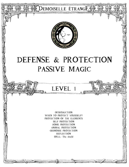 DÉFENSE & PROTECTION (N1) Magie passive