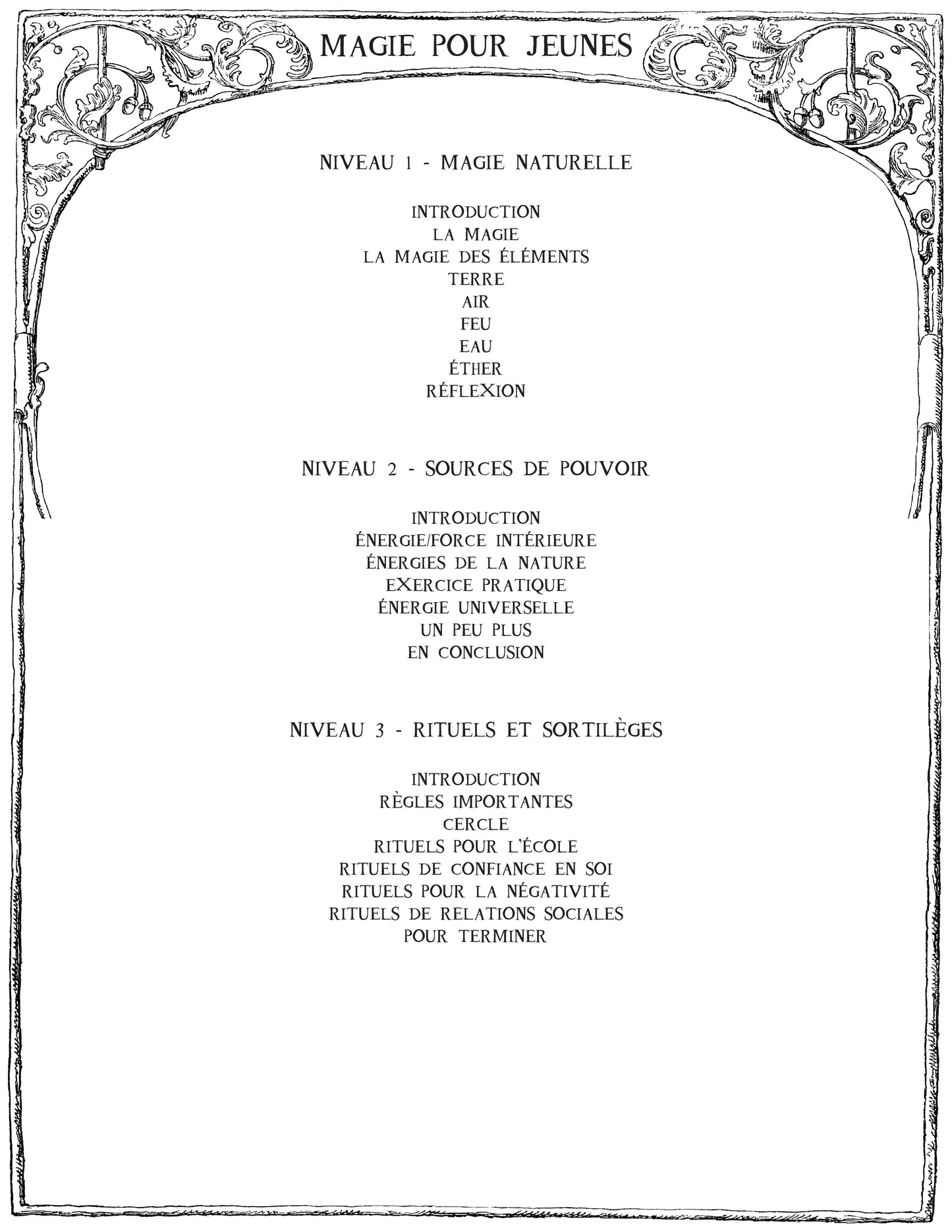 MAGIE POUR JEUNES (Niveaux 1-2-3)