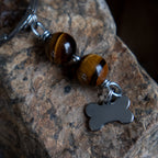 TIGER EYE (Bone) Dog Amulet