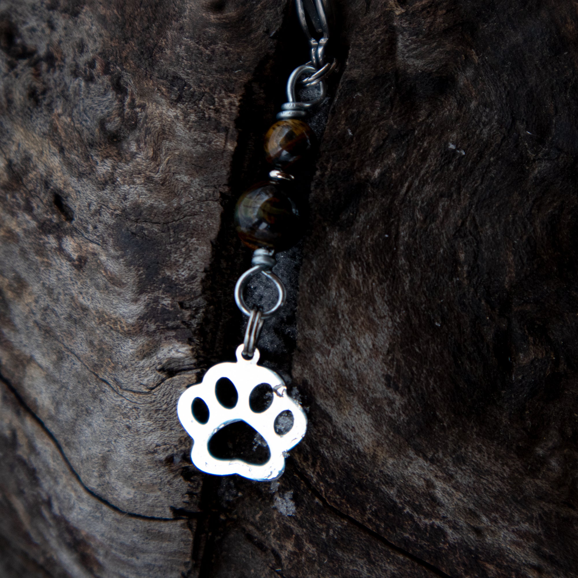 TIGER EYE (Paw) Cat Amulet