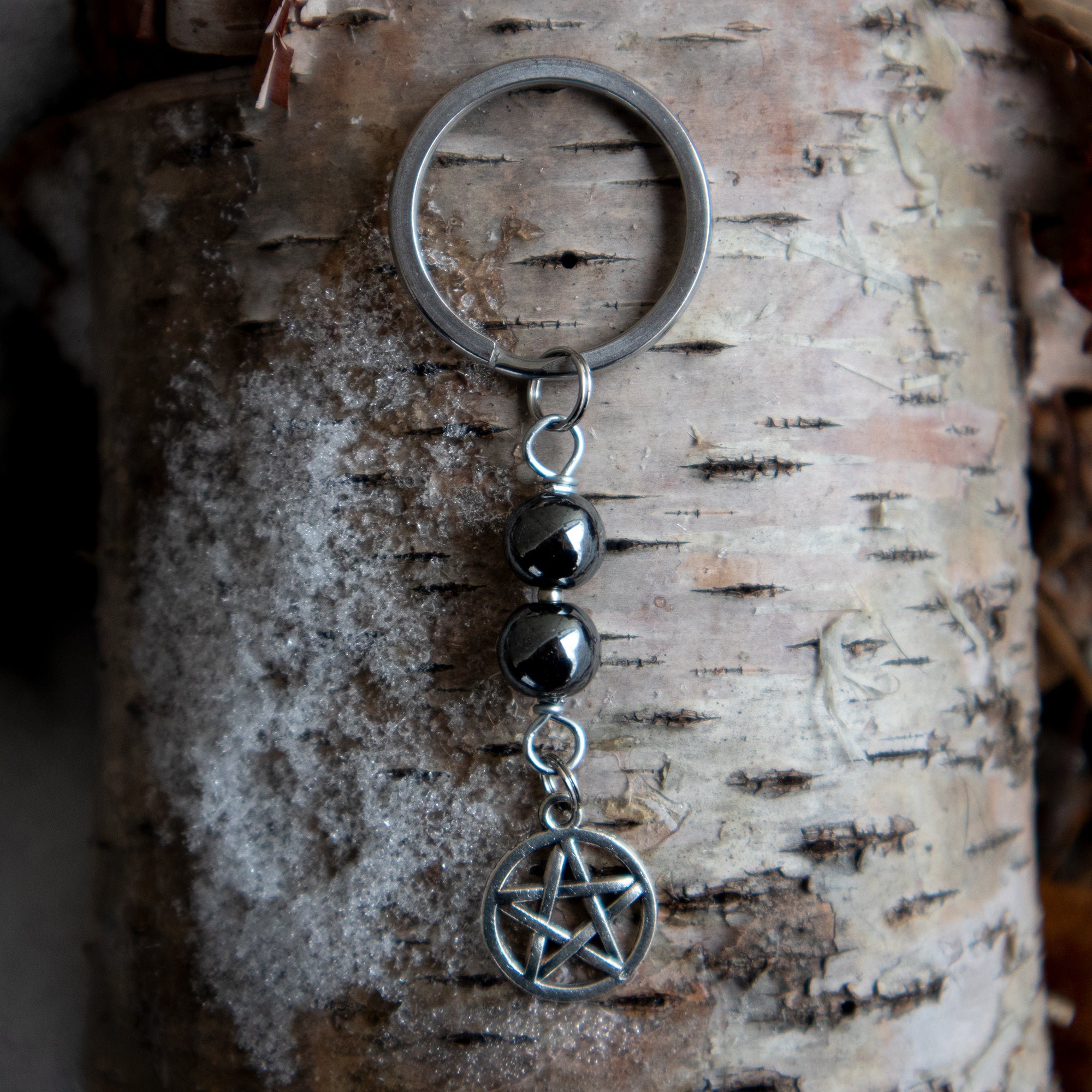 HEMATITE (Pentagram) Dog Amulet