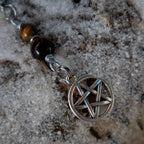 Amulette pour chat OEIL DE TIGRE (Pentagramme)