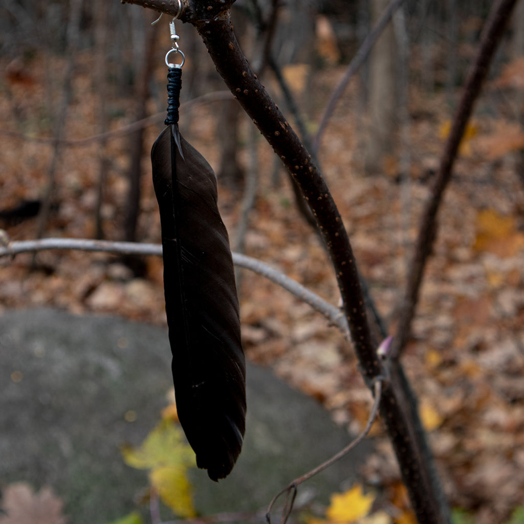 Solo earring CORVUX FEATHER